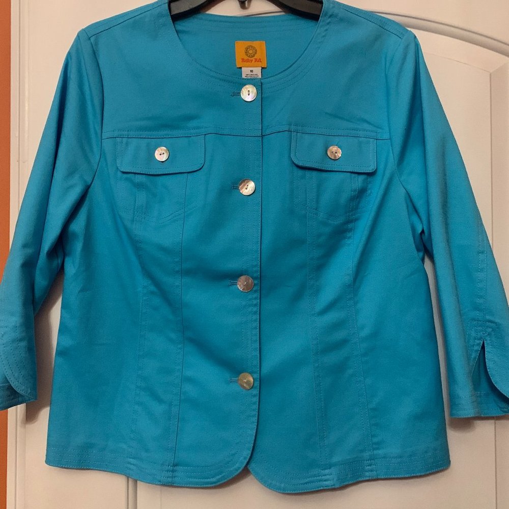 Ruby Rd Baby Blue Blazer - Picture 4 of 5